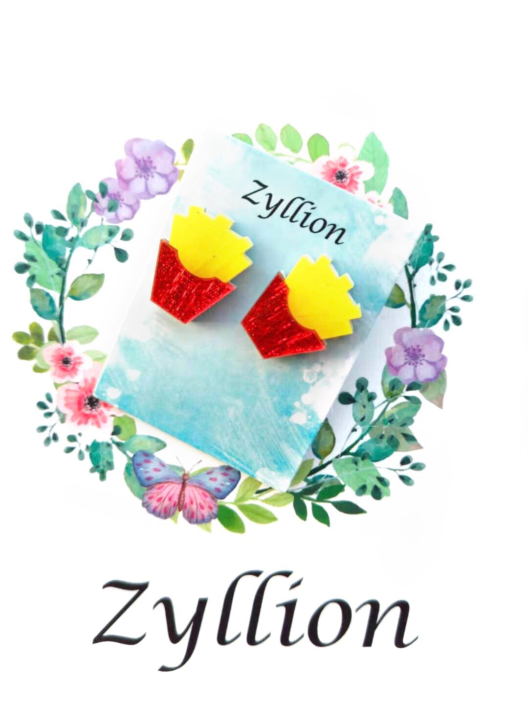 Fries Studs Sterling Silver Earrings