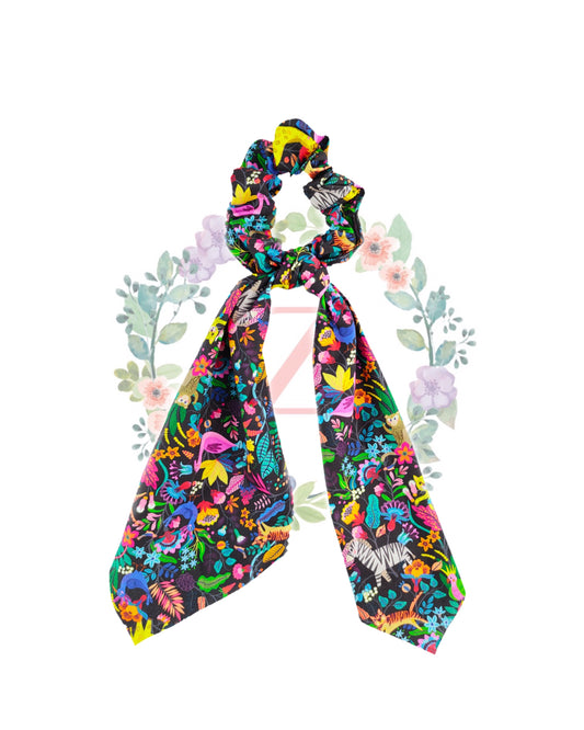 Rainbow Forest Hair Scarf Scrunchies