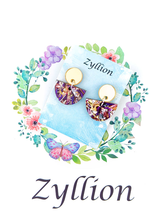 Mini scallops Drops Dangle Sterling Silver Earrings