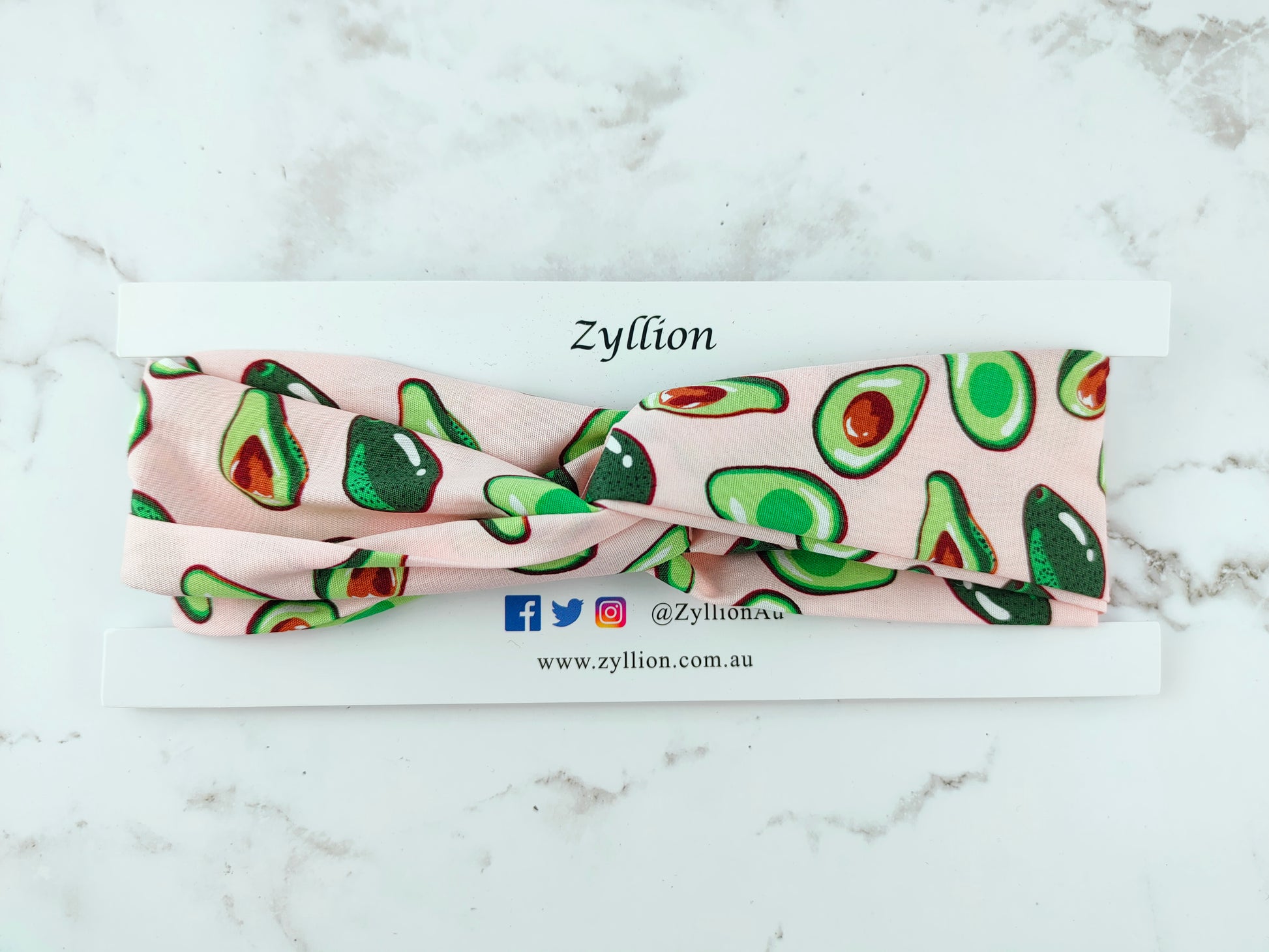 Pink Avocado Wired Headband