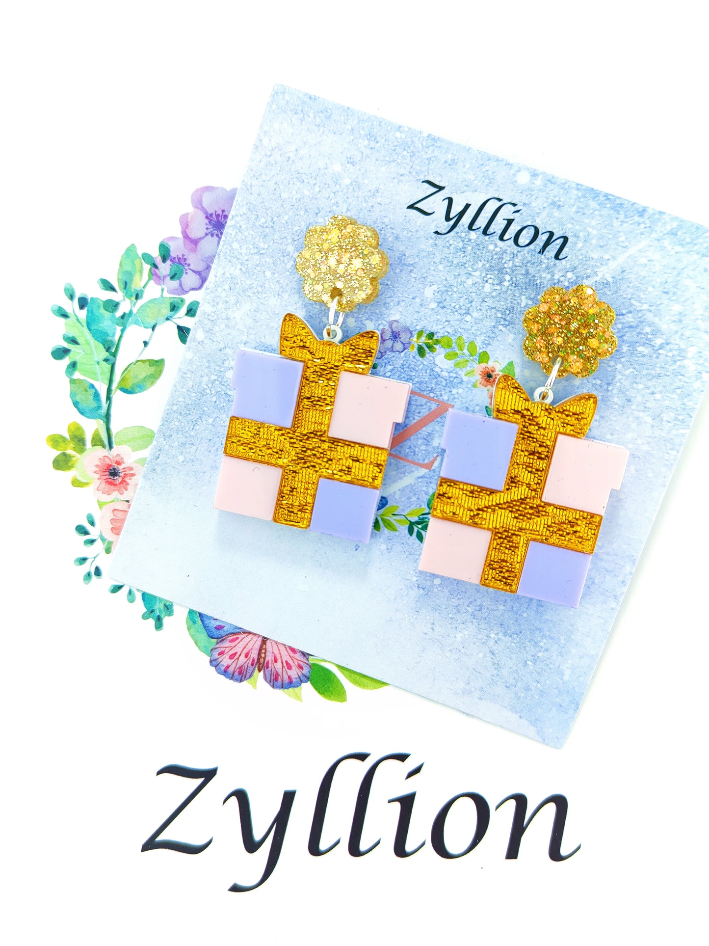 Christmas gift Dangle Sterling Silver Earrings