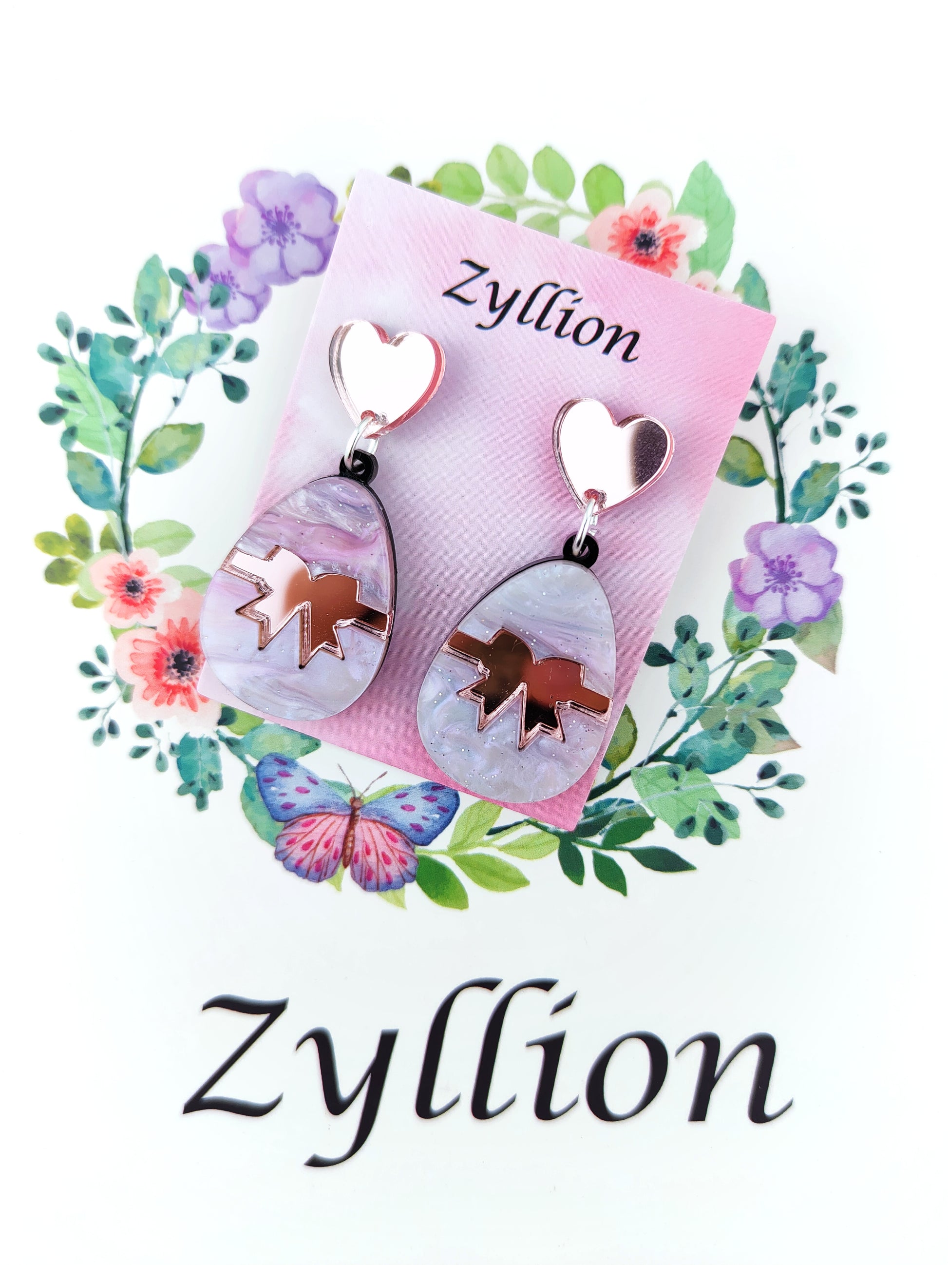 Pink Easter Egg earring