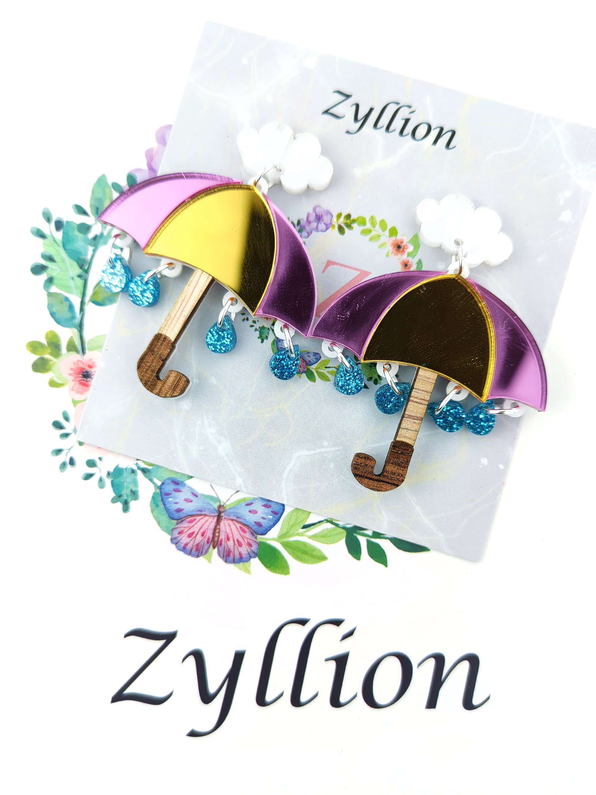 Raining everyday Dangle Sterling Silver Earrings