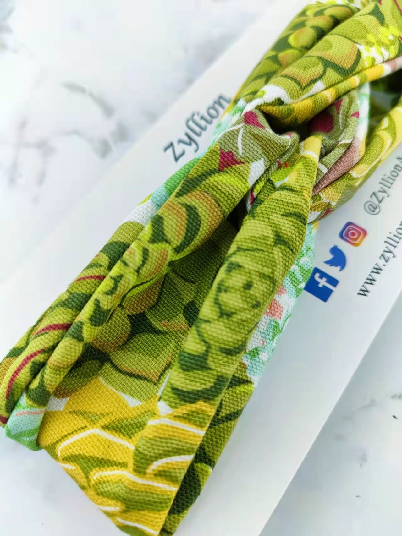 Green Cactus Wired Headband