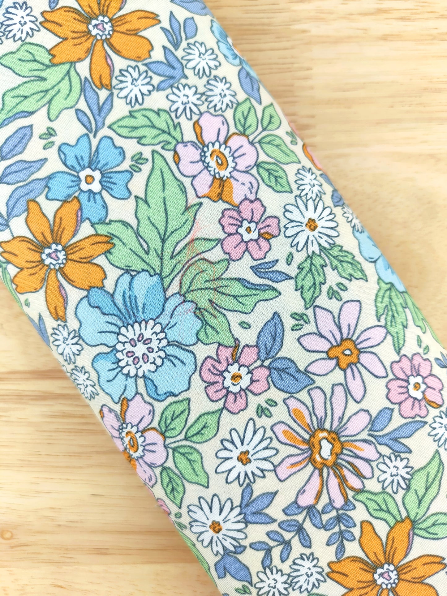 Blue flower bloom in winter Wired Headband