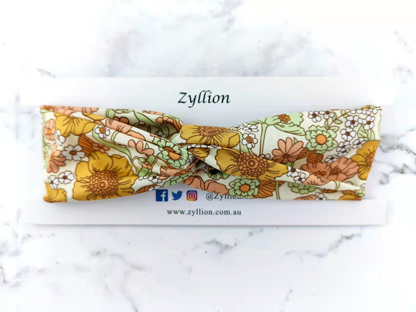 Yellow flower bloom in spring Wired Headband