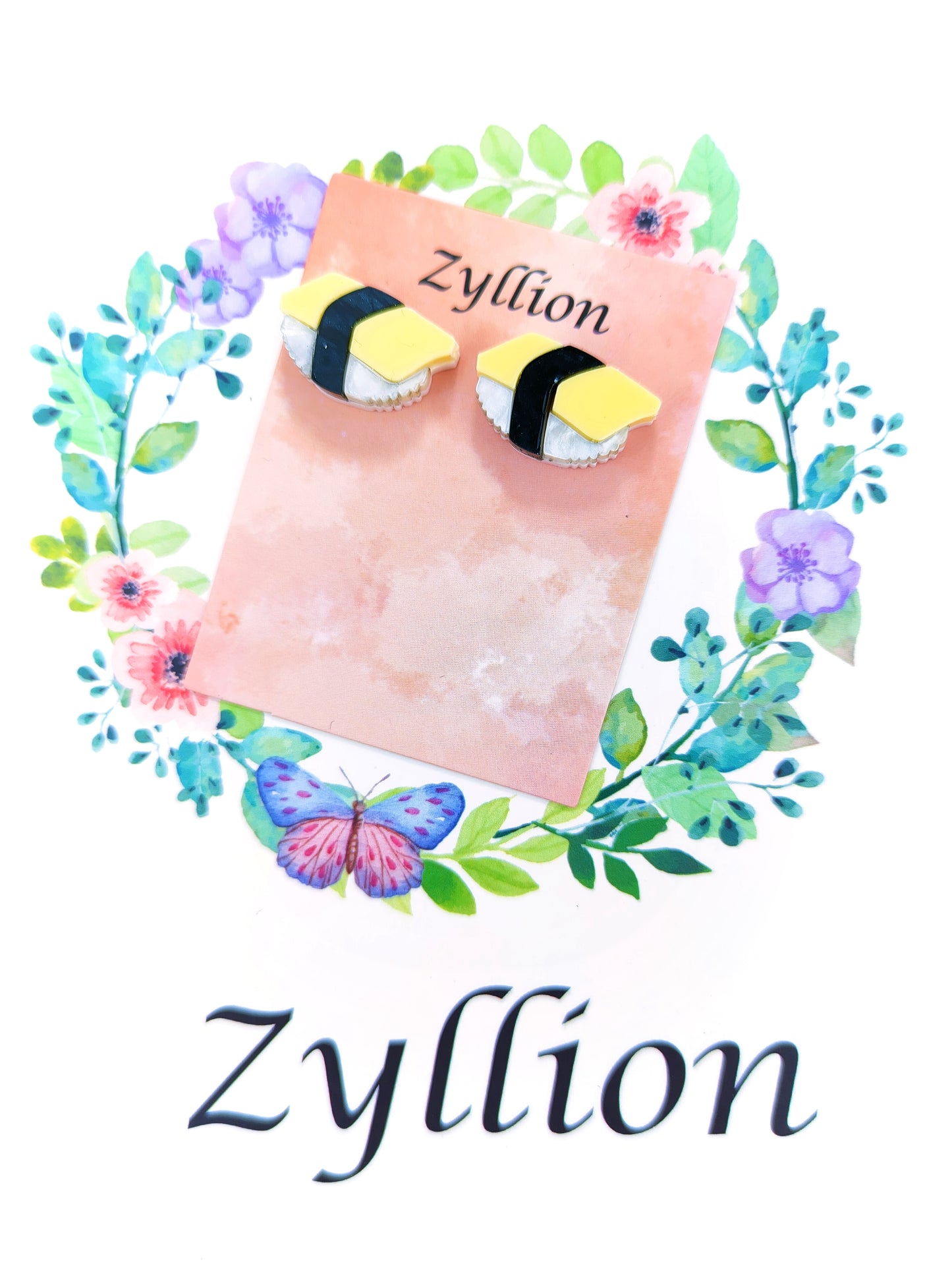 Mini sushi studs Sterling Silver Earrings