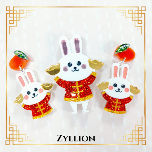 The happy bunny love money Brooch
