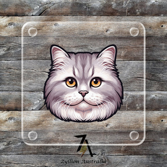 British Longhair Cat Acrylic Coaster