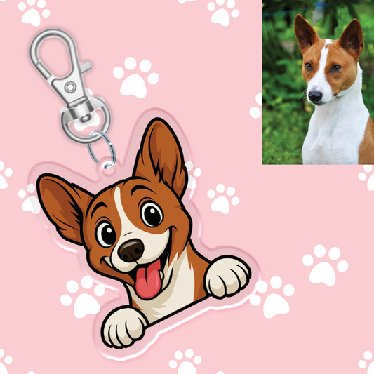 Basenji Acrylic Keychain
