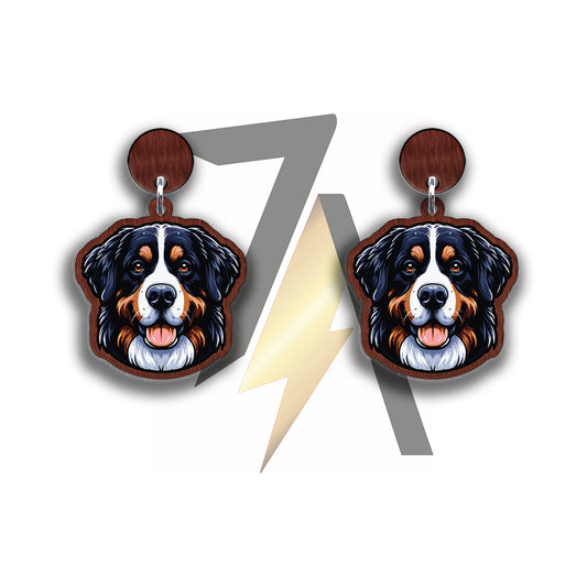 Bernese Mountain Dangle Earrings