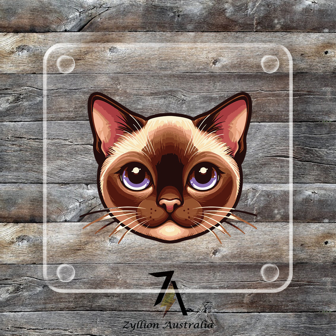 Burmese Cat Acrylic Coaster