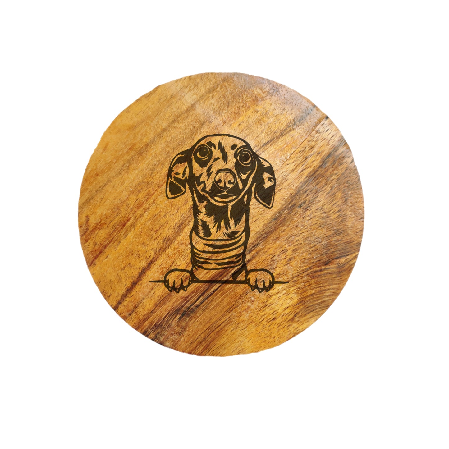 Greyhound Dog Acacia Wood Coaster