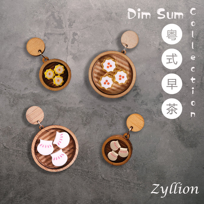 Dim Sum Mini Drops Dangle Sterling Silver Earrings