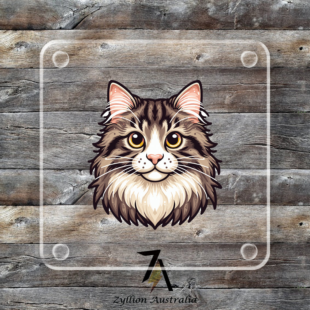 Norwegian Forest Cat Acrylic Coaster