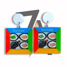 Load image into Gallery viewer, Assorted Sushi Acrylic Dangle Sterling Silver Earrings