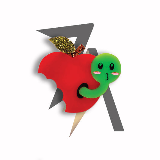Love at first bite apple Brooch