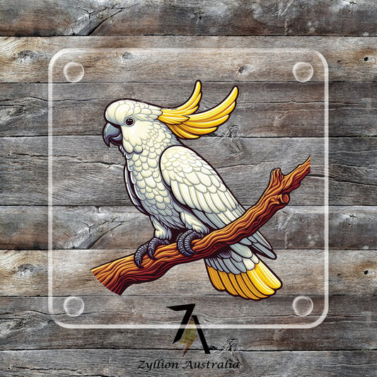 Yellow-crested Cockatoo Acrylic Coaster