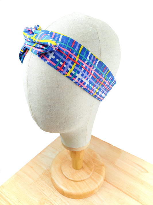 Crossline Blue Wired Headband