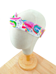 Abstract Shape Rainbow Wired Headband