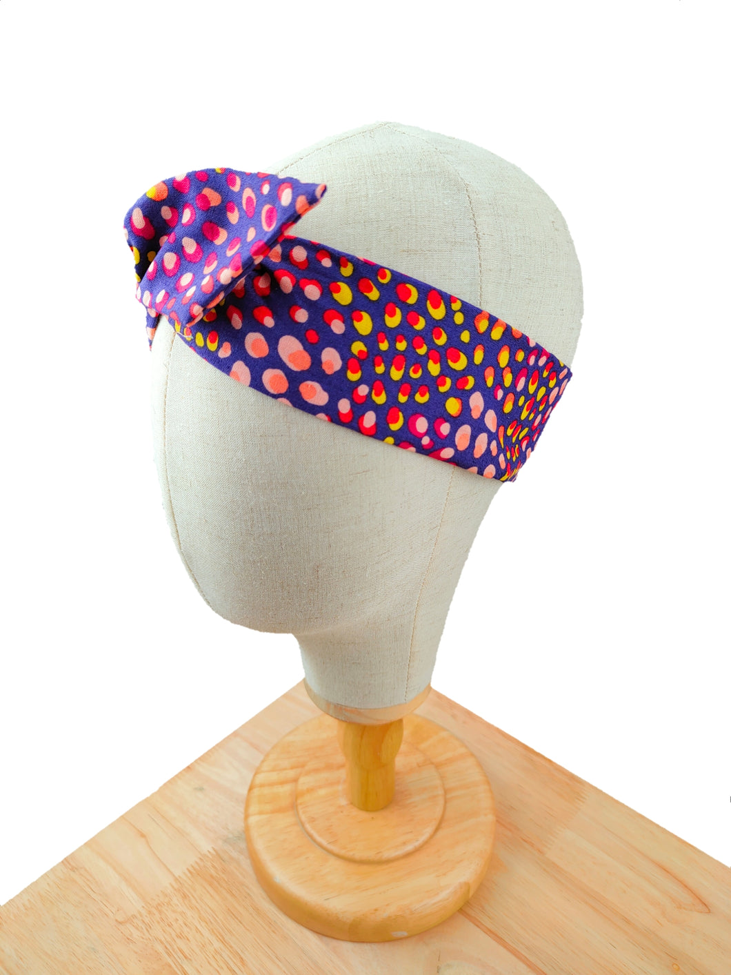 Colour Dot Blue Wired Headband