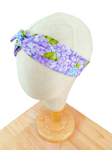 Purple & Blue Flower Wired Headband
