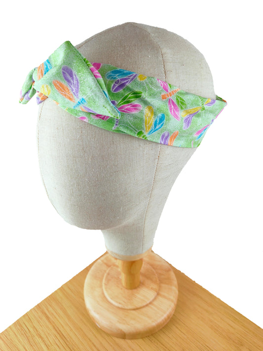 Dragonfly Green Wired Headband