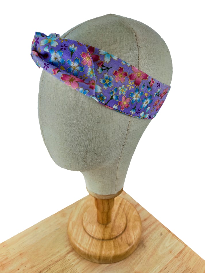 Purple floral Wired Headband