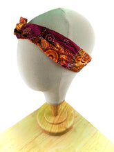 Load image into Gallery viewer, Orange Australian Art Wired Headband