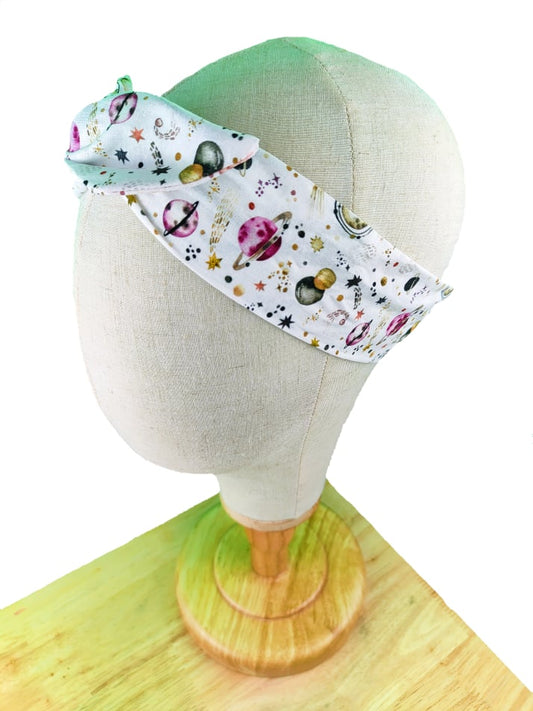 White Galaxy Wired Headband