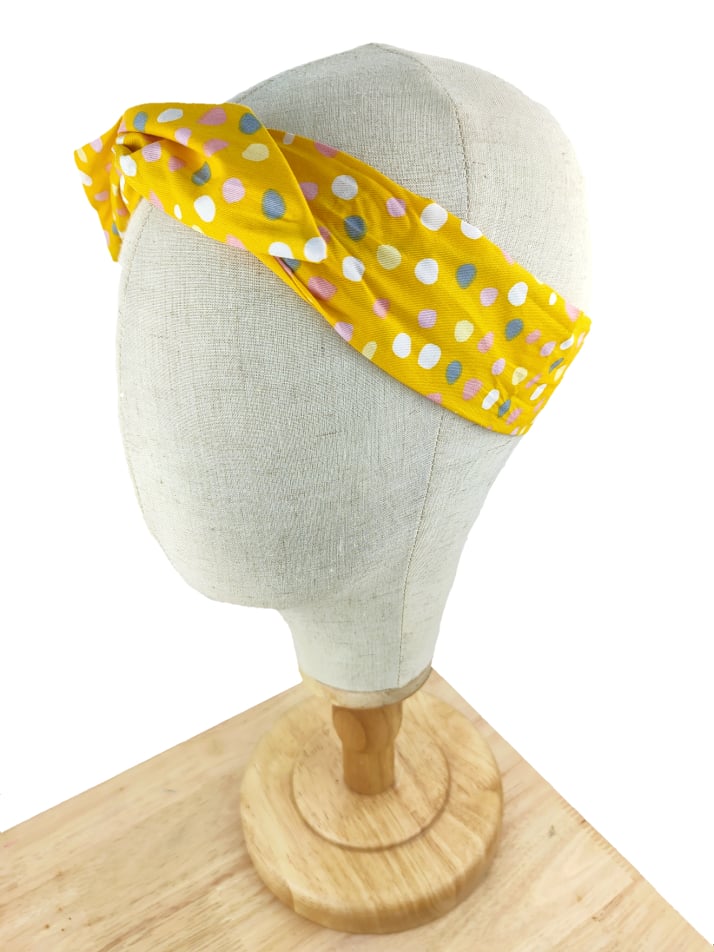Yellow dot dot dot Wired Headband