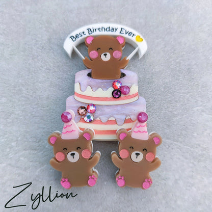 Birthday Bear Brooch