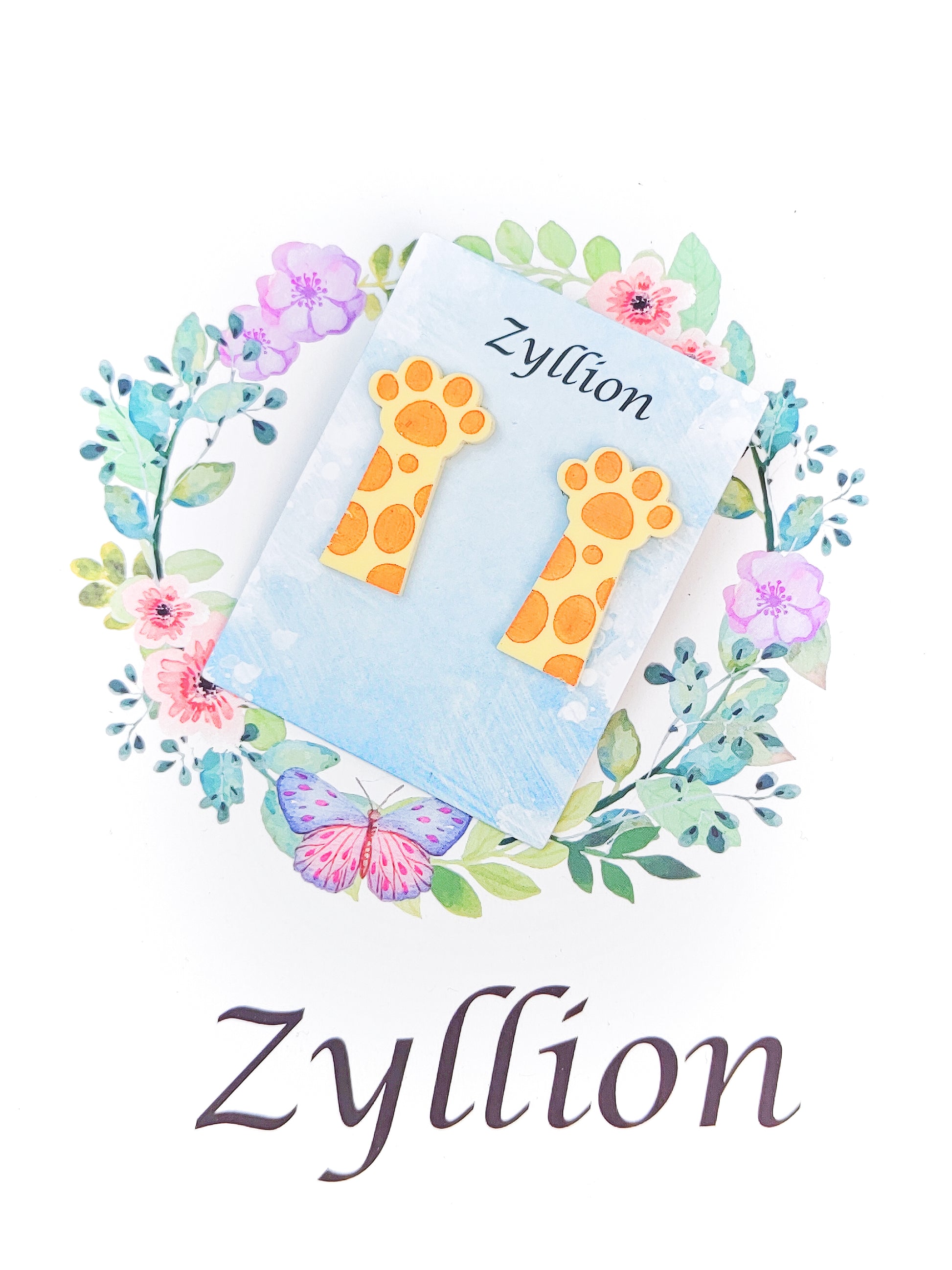 Cat Paw Mega Studs Sterling Silver Earrings