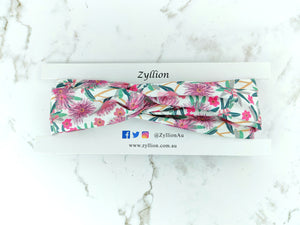 Floral White 2 Wired Headband