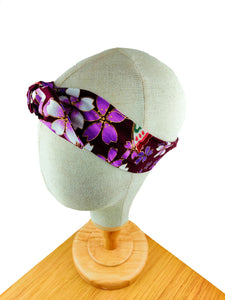 Floral Purple Wired Headband