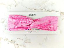 Load image into Gallery viewer, Pink Floral Wired Headband