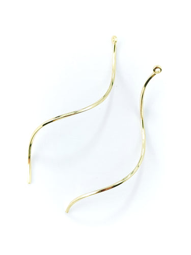 57mm Long Wave Earring Accessories - A pair