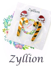 Load image into Gallery viewer, Christmas Candy Cane Earrings