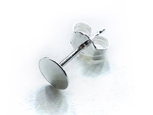 5mm Sterling Silver Earring Posts and Nuts (medium size)