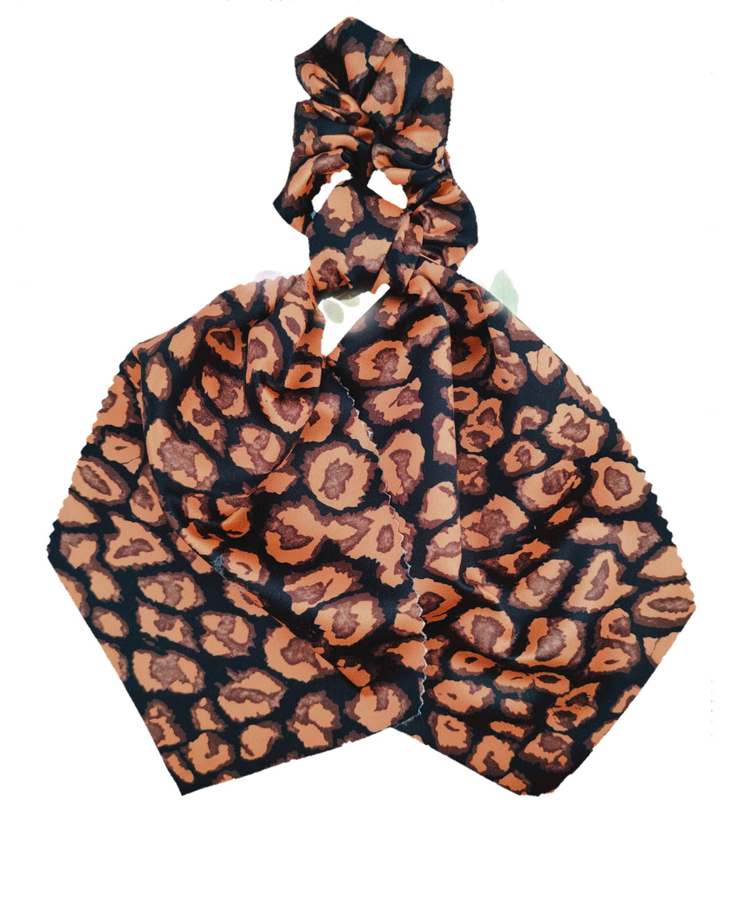 Leopard Orange Scrunchies