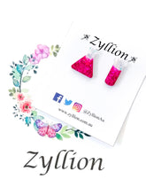 Load image into Gallery viewer, Mini Test Tube &amp; Conical Flask Studs Sterling Silver Earrings - Zyllion