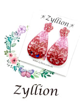 Load image into Gallery viewer, Water Droplet Colour Gradient Sterling Silver Earrings - Zyllion