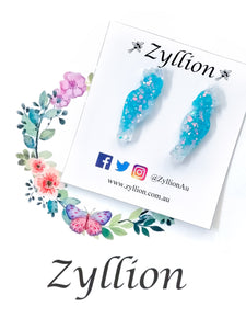 Sparkling Cockatoo Studs Sterling Silver Earrings - Zyllion