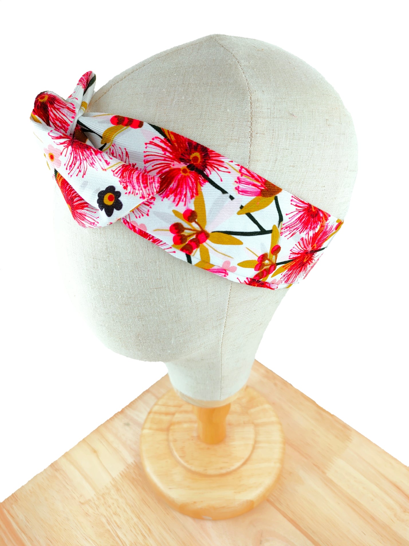 Red Floral Wired Headband