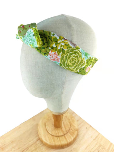 Green Cactus Wired Headband