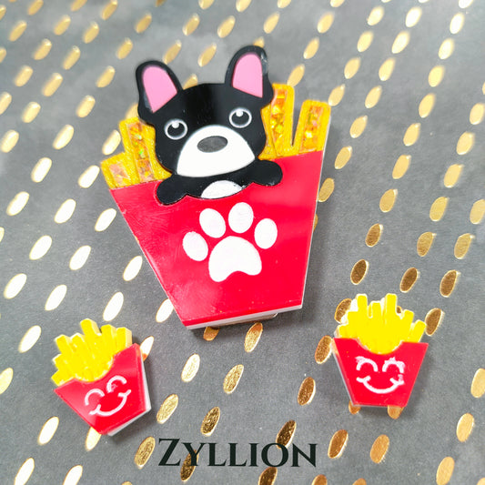Frenchie Fries Brooch